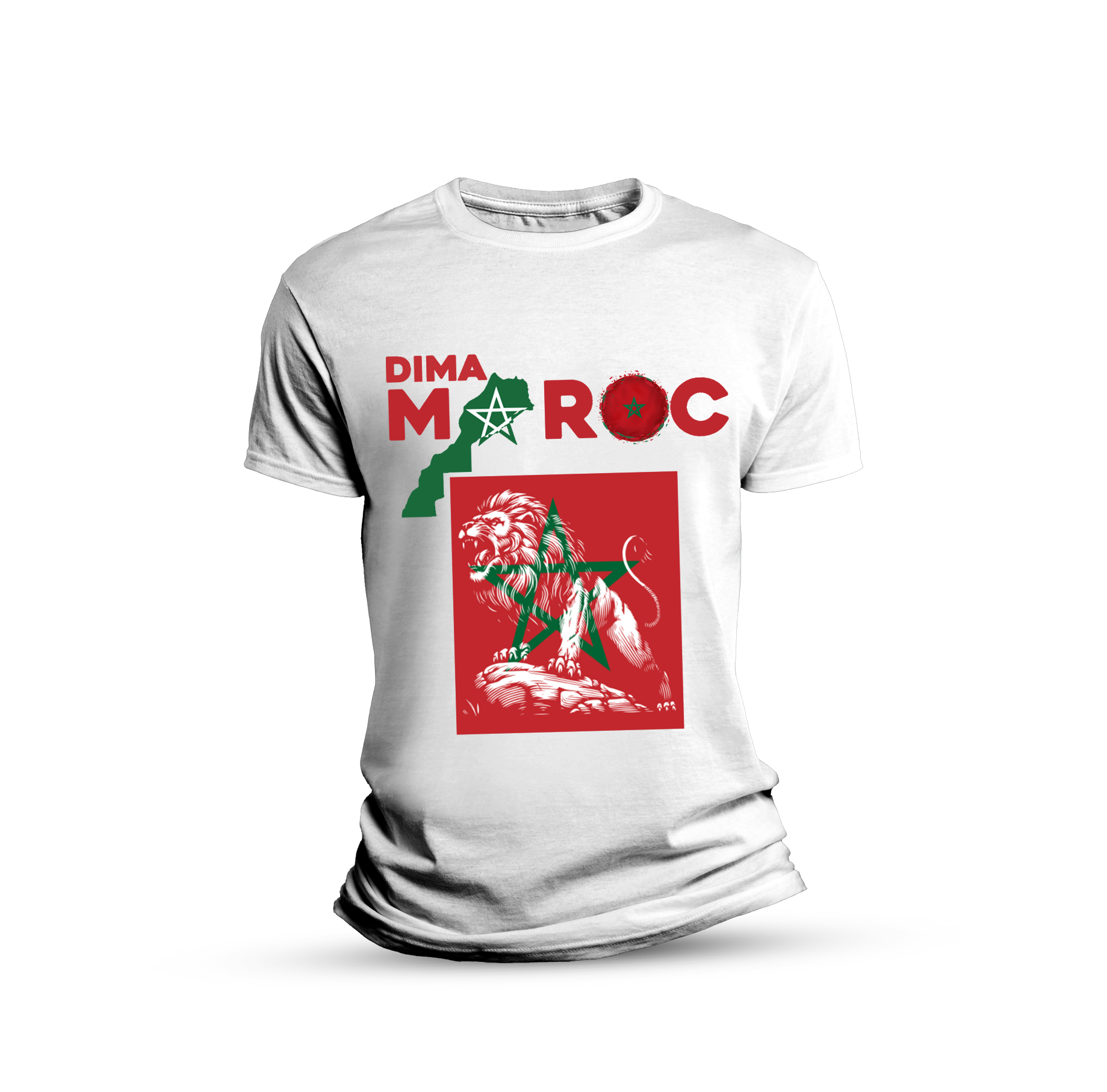 t shirt “dima maghrib” version blanche clone